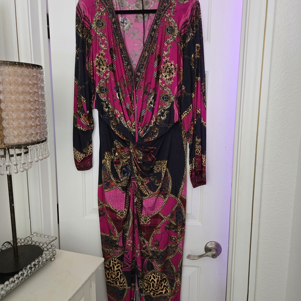Camilla Pink and Black Maxi Dress